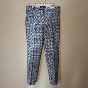 Women's Patterned Pants - Light Blue,Black and White